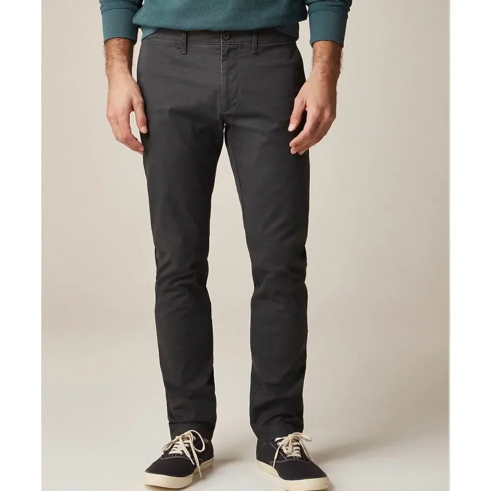 J. Crew 484 Slim-fit stretch chino pant in Onyx Grey size 34/32